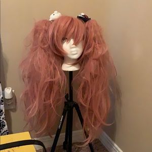 Styled Despair Junko Enoshoma Wig w Monokuma Clips